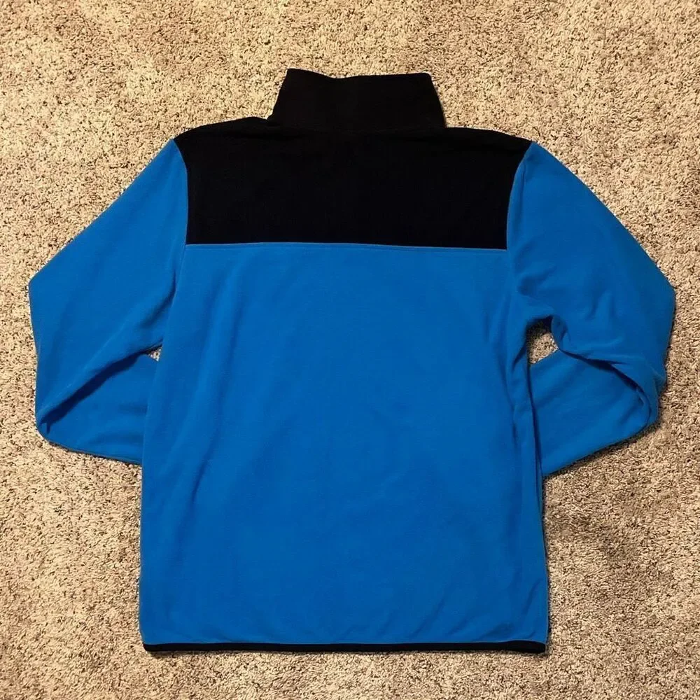 The North Face Blue Black Hero 1/4‎ Zip Fleece Large